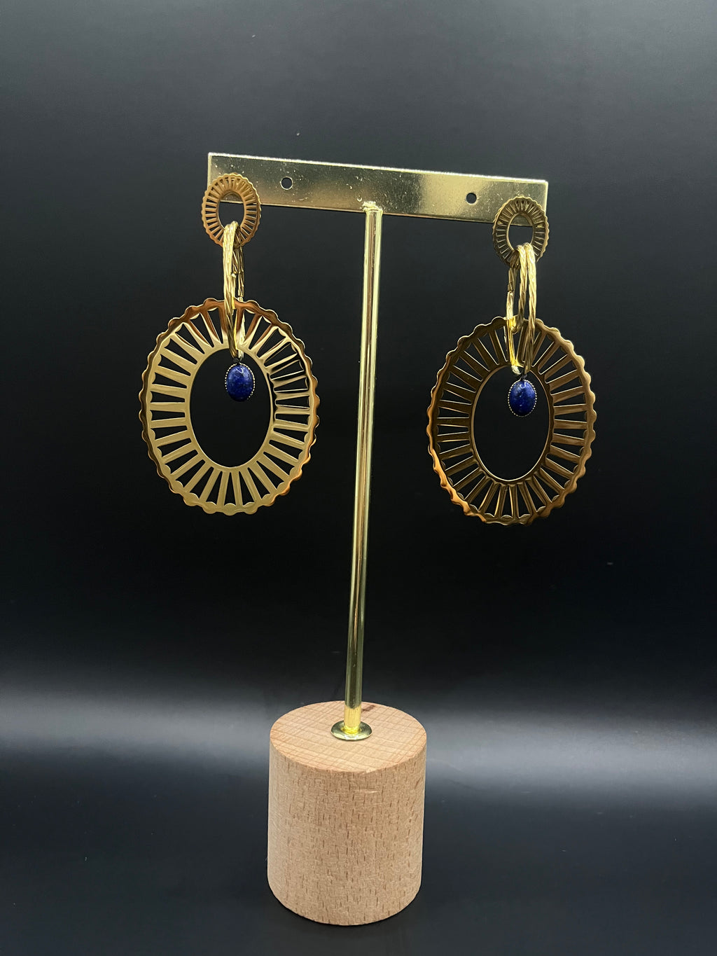 Boucles lapis lazuli