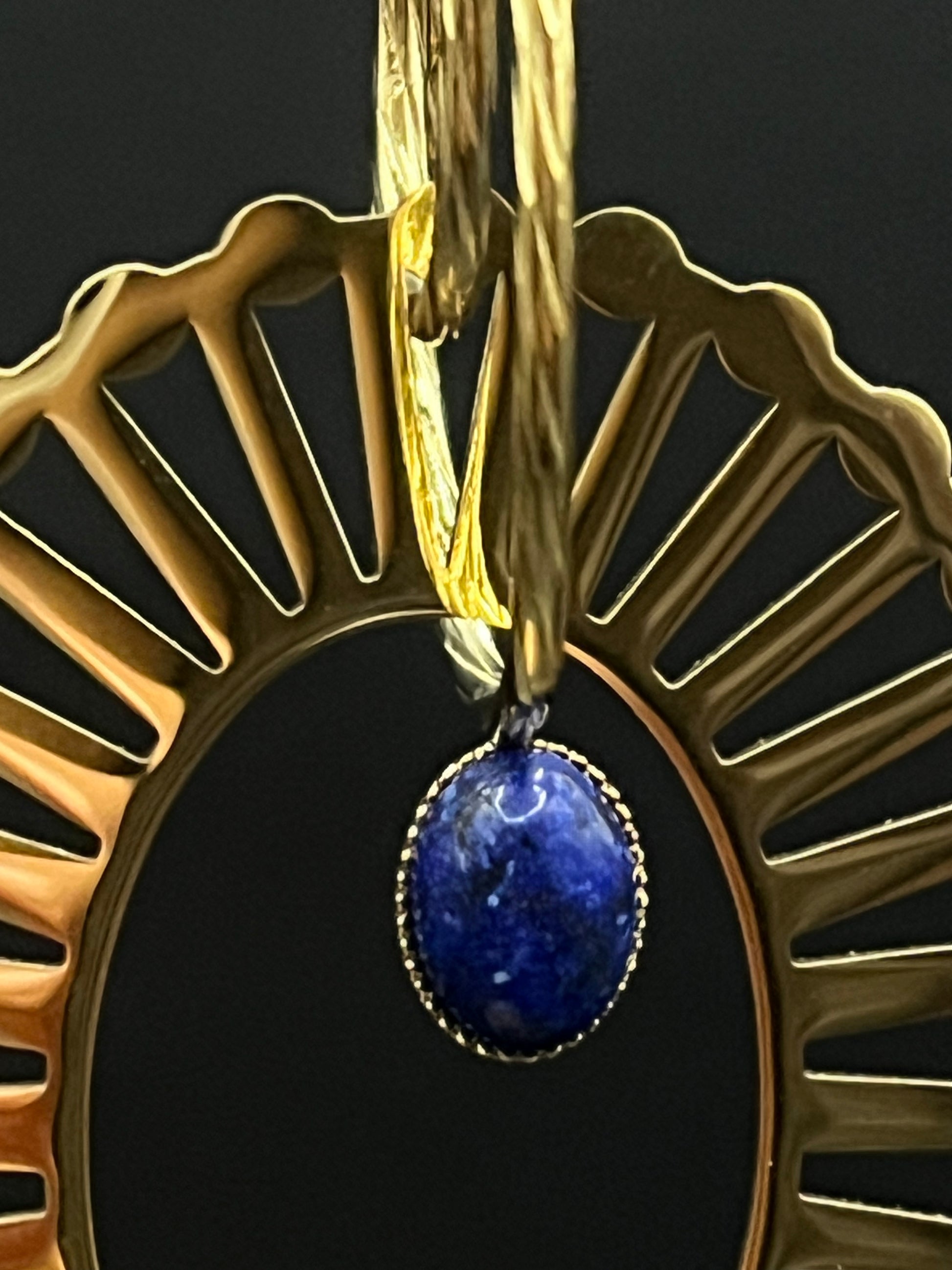 Boucles lapis lazuli