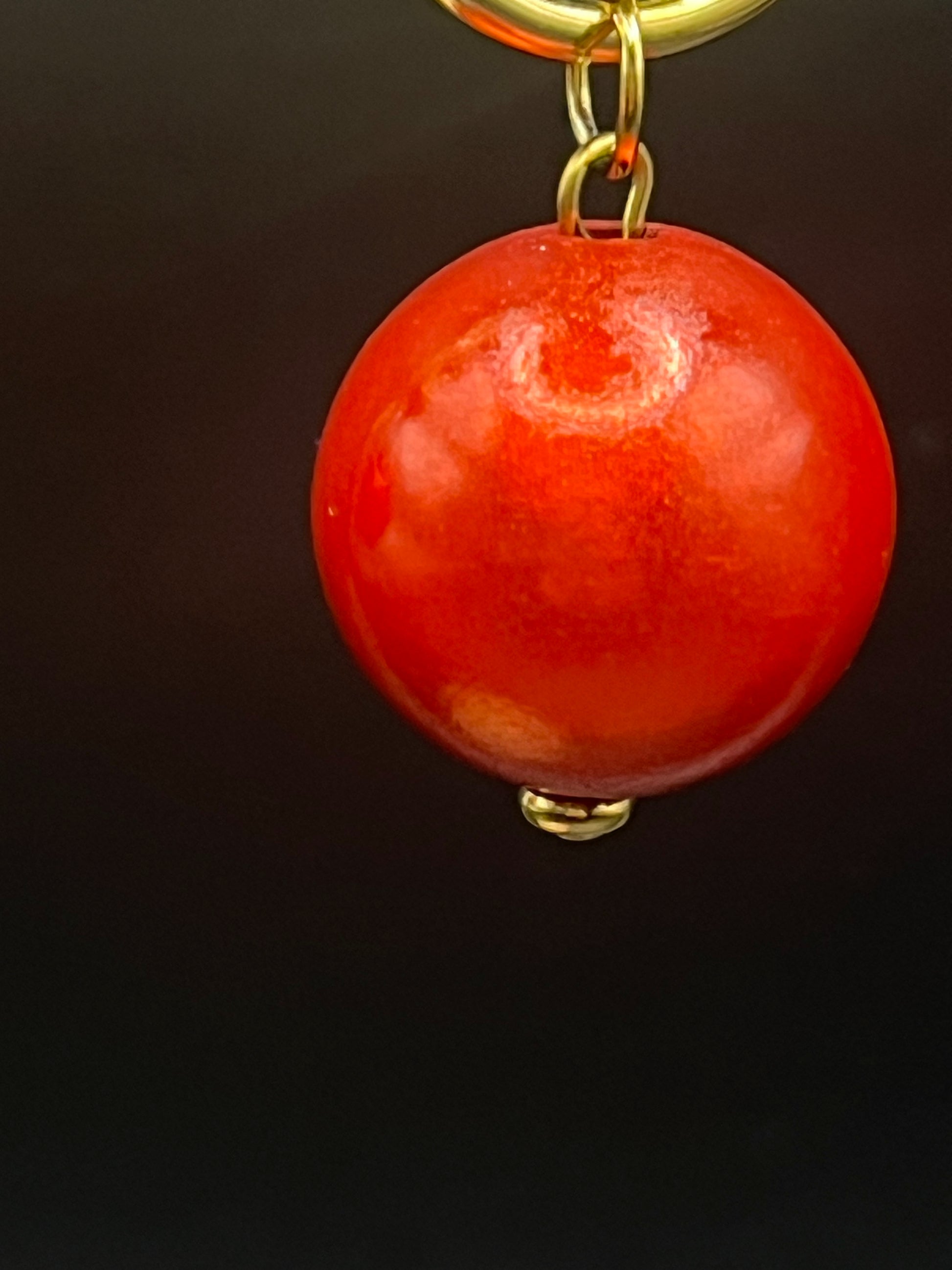 boucles Trinity rouge orangé